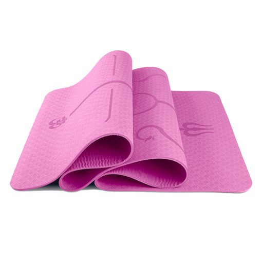 Thảm Tập Yoga Định Tuyến YogaLink TPE cao cấp 6mm - Đen