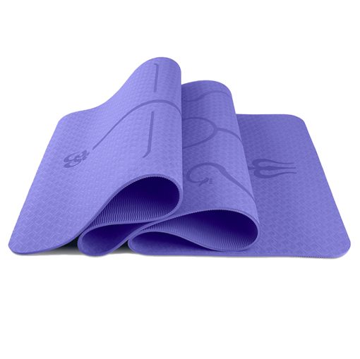 Thảm Tập Yoga Định Tuyến YogaLink TPE cao cấp 6mm - Đen