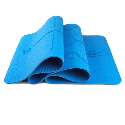 Thảm Tập Yoga Định Tuyến YogaLink TPE cao cấp 6mm - Đen