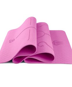 Thảm Tập Yoga Định Tuyến YogaLink TPE cao cấp 8mm - Hồng