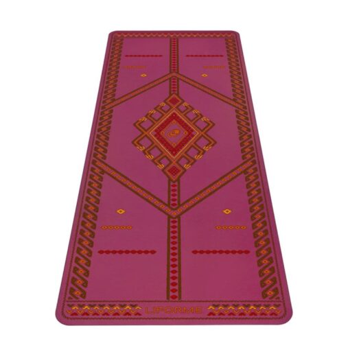 Thảm yoga định tuyến cao su tự nhiên Liforme Majestic Carpet 4.2mm - Maroon1